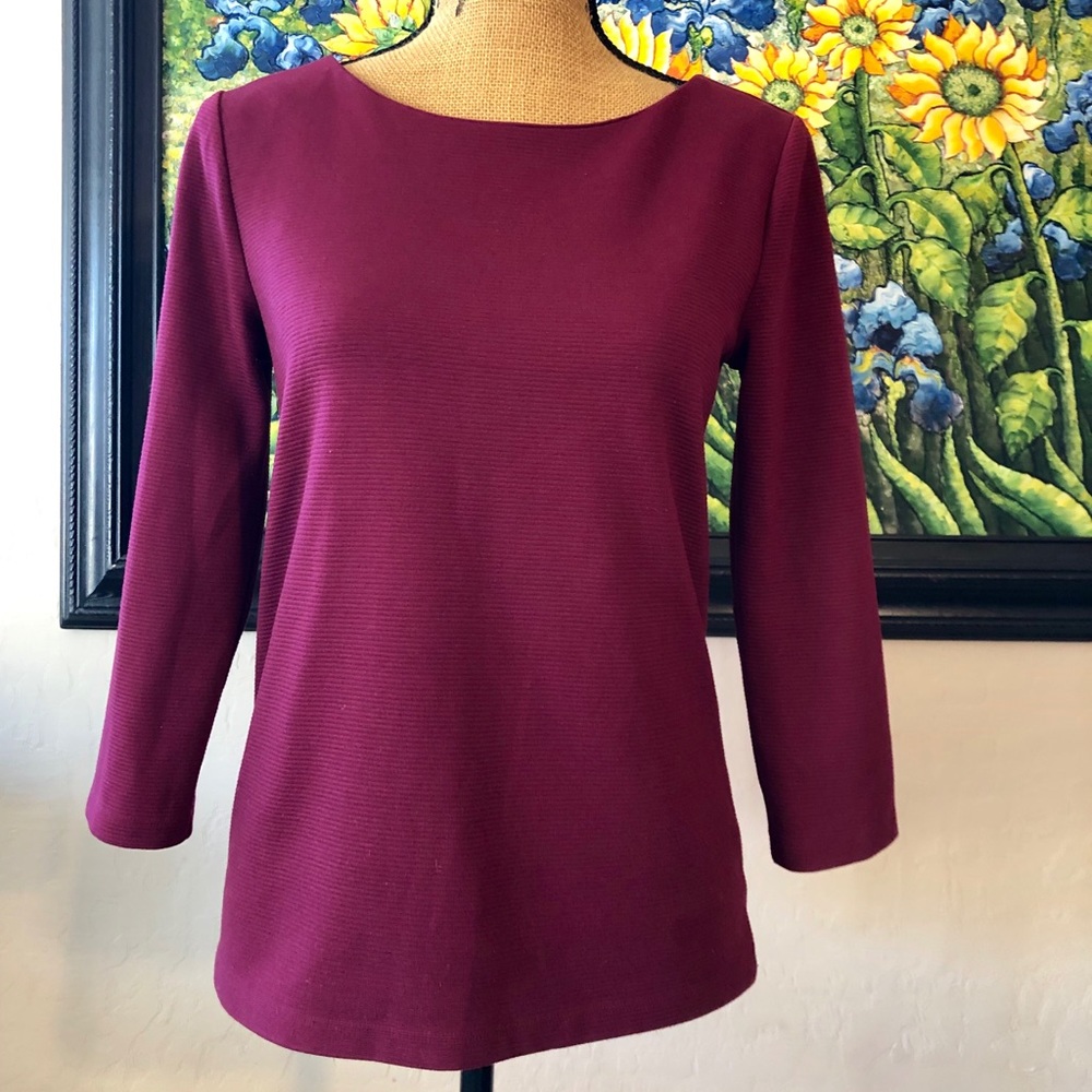 Women’s Ann Taylor Maroon Burgundy Blouse Small